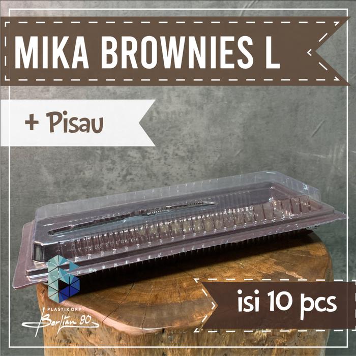 Gambar ( 1 PACK ) Mika Brownies L + Pisau - Kotak Brownies - Brownies Box L Set Pisau dari Plastik Opp Berlian 90 Kota Bandung Tokopedia