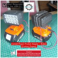 Gambar Holder Baterai + Braket U/Baterai LXT 18V (Makita) , 3DPrint ABS dari RaffJigs Kota Depok 2 Tokopedia