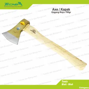 Kampak Kapak Tukang Gagang Kayu Cap Mata Eye Brand 700gr