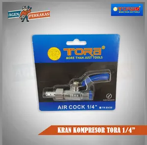 Tora Air Cock 1/4 inch Brass Material BV20 Kran Angin Kompresor