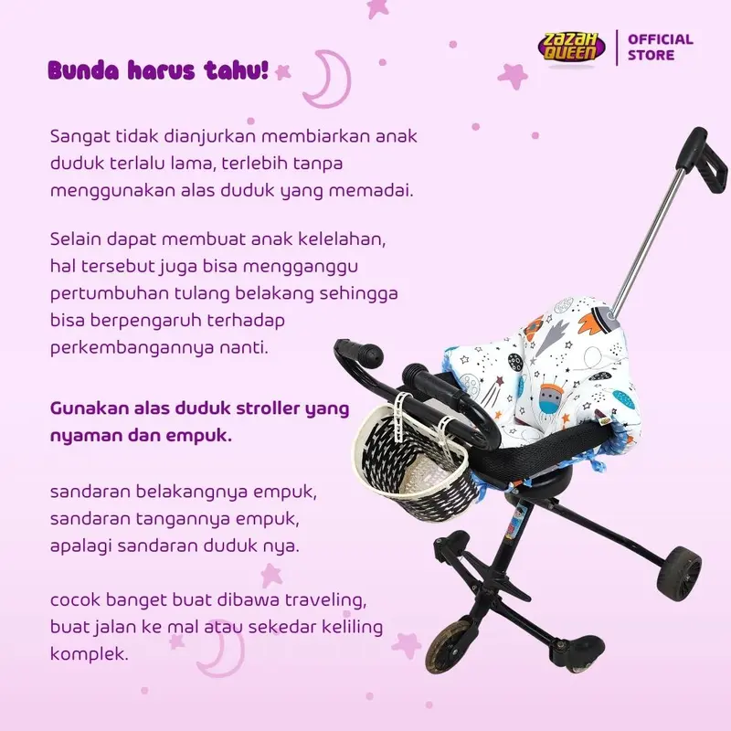 Alas stroller segitiga Micro Trike Pad Alas Sepeda Bayi Roda Tiga 3