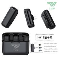 Gambar T&W Wireless Lavalier Microphone Lapel Mic Mikrofon with Charging Case dari tcscom Kota Pontianak 1 Tokopedia
