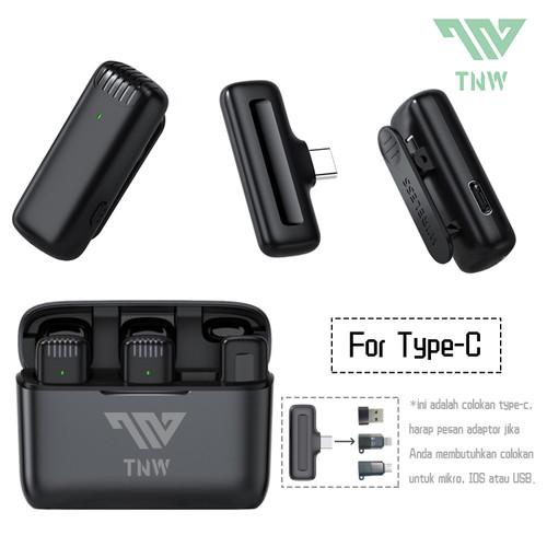 Gambar T&W Wireless Lavalier Microphone Lapel Mic Mikrofon with Charging Case dari tcscom Kota Pontianak Tokopedia