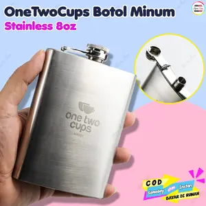 Botol Minum Wine Flask Bentuk Kotak 8oz