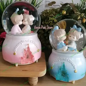 snowball kotak musik salju lampu couple love story kado valentine