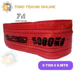 Webbing Sling Belt - Tali Angkat Double Layers 5 Ton x 6 Meter