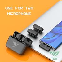 Gambar T&W Wireless Lavalier Microphone Lapel Mic Mikrofon with Charging Case dari tcscom Kota Pontianak 3 Tokopedia