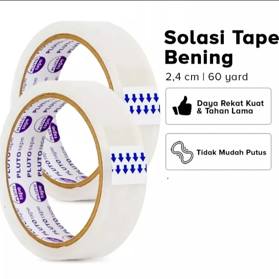 Lakban bening 1 inch ( 24mm )