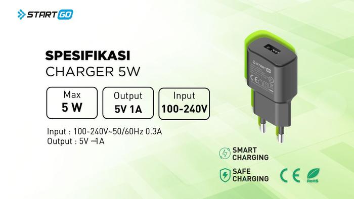 Gambar ADVAN STARTGO Adapter Travel Charger Fash Charger USB Port 10W 18W 20W dari Golden Celluler Kota Administrasi Jakarta Pusat 4 Tokopedia