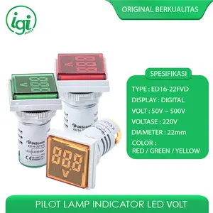 PILOT LAMP LED WITH VOLT INDICATOR 22mm / VOLTMETER DIGITAL INDICATOR