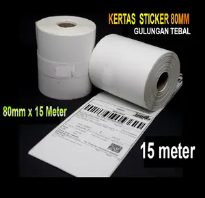 Kertas Label Stiker Printer Thermal 80x50mm Continuous 80 x 50mm