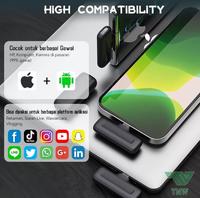 Gambar T&W Wireless Lavalier Microphone Lapel Mic Mikrofon with Charging Case dari tcscom Kota Pontianak 2 Tokopedia