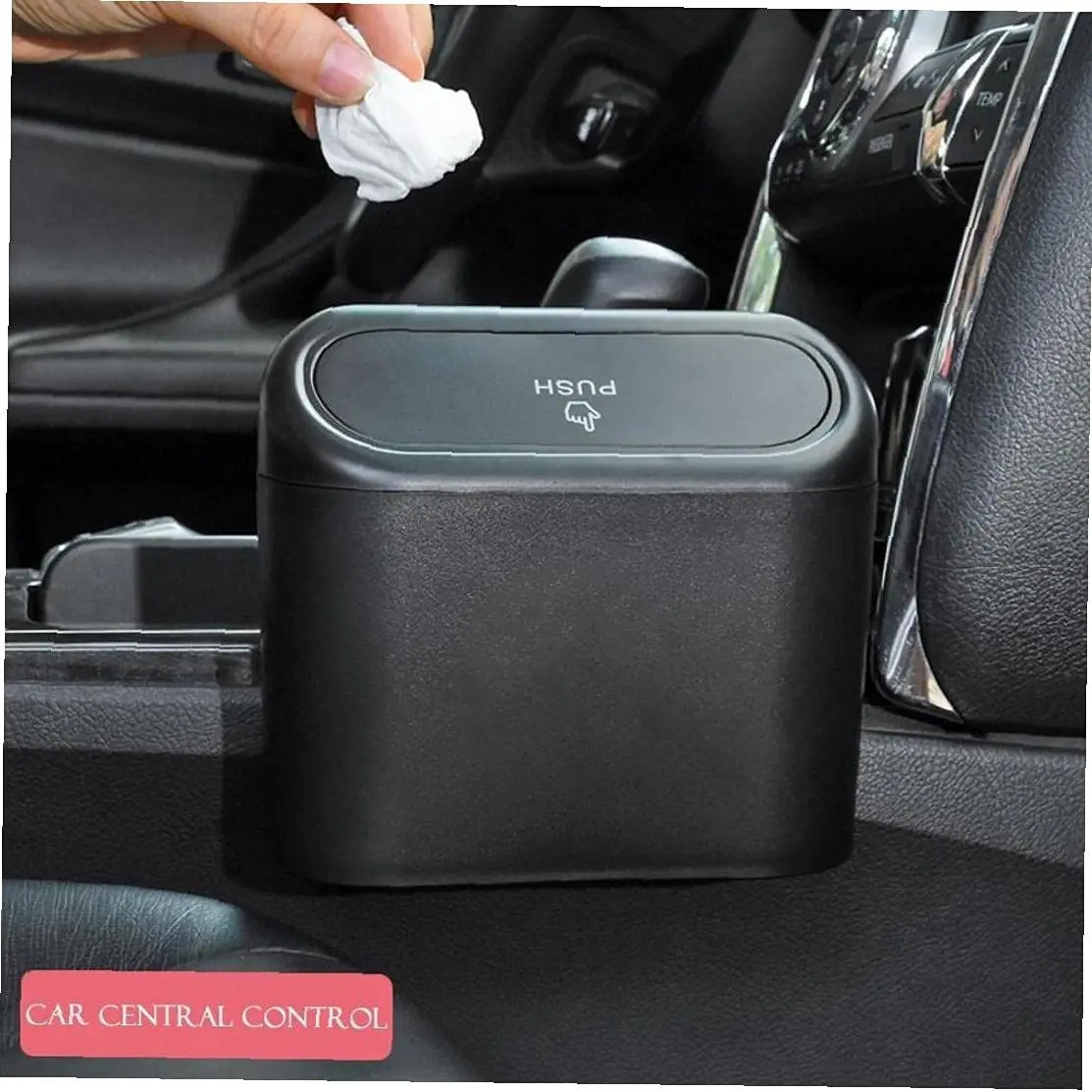 Tempat Tong Sampah Mobil Mini 'Push' Minimalis Waterproof
