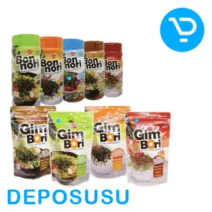 Mamasuka Gimbori Gim Bori Nori Rumput Laut Seaweed Tabur Botol & Pouch