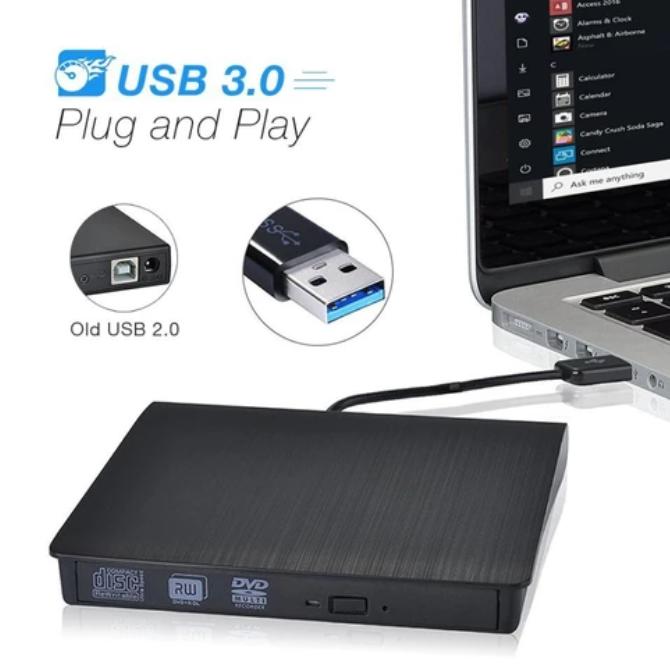 DVD Player External MTECH USB3.0 Portable CD ROM Reader Writer RW Burner Optical Optikal Drive Disk USB 3.0 2