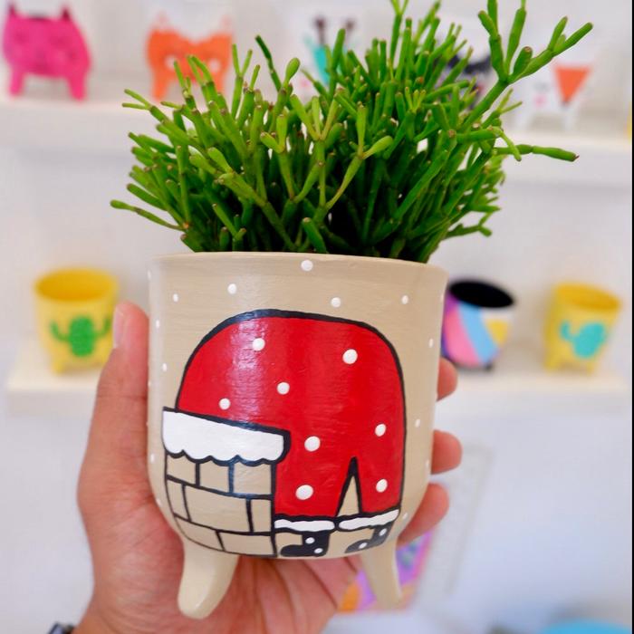 Gambar Christmas Series Pot & Kaktus Cloky Cactus / only planter - Dasher dari Cloky Art Studio Kota Magelang 5 Tokopedia