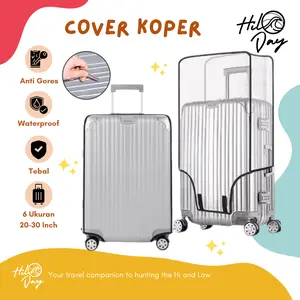 HILODAY Cover Pelindung Koper Sarung Koper Luggage Cover Transparant PVC Sarung Pelindung Bagasi 18 20 22 24 26 28 30 inch