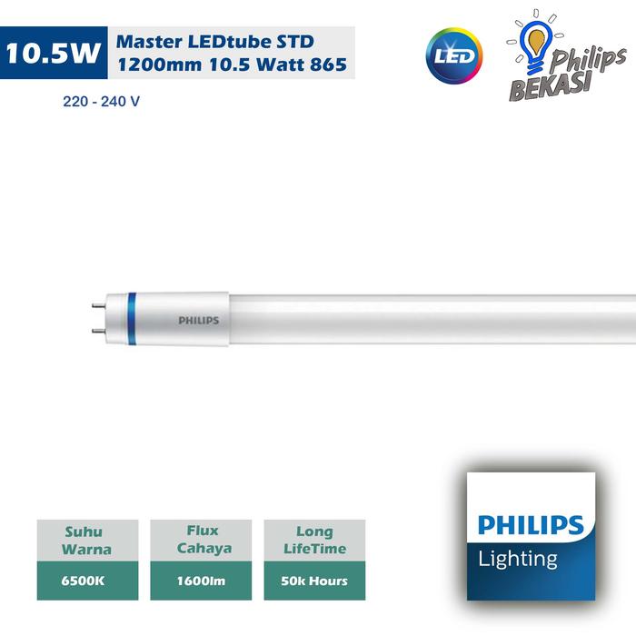Gambar Lampu TL Philips Master LEDtube STD 1200mm 10.5 Watt 865 dari Philips bekasi Kota Bekasi Tokopedia