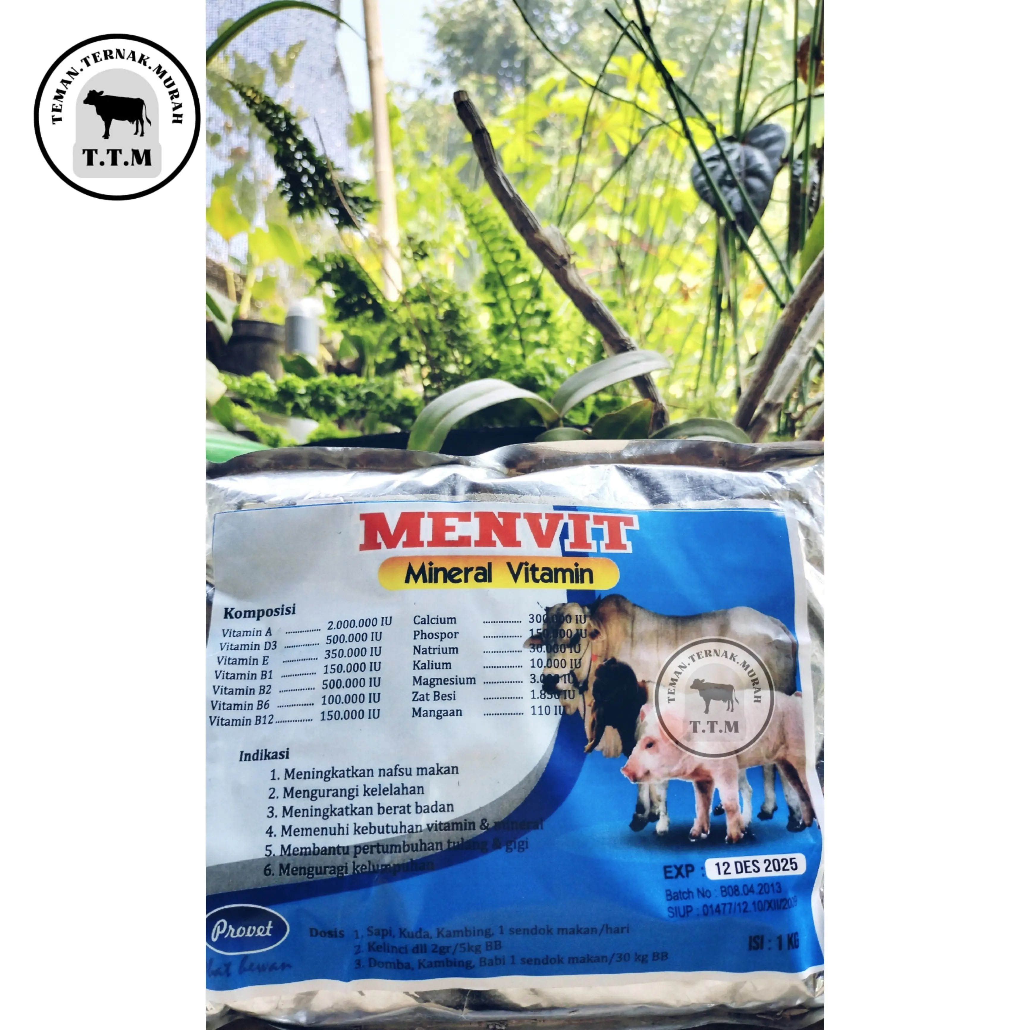 Menvit  Mineral dan Vitamin Sapi Kambing Kuda - Premix 1Kg