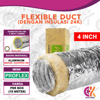 Gambar Flexible Duct 4 Inch // Proflex Insulasi Ducting Round 4" inci 100mm - ECER Per Meter dari Daya Gas Kencana Kota Administrasi Jakarta Barat 2 Tokopedia