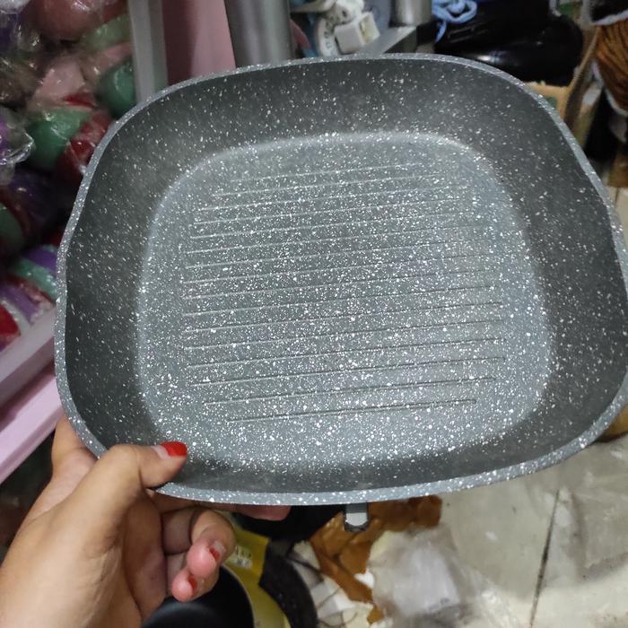 Gambar CYPRUZ FP0646 24CM Grill Pan Marble Induction BBQ Griller Panggangan dari Grosiran Elektronik Kota Administrasi Jakarta Utara Tokopedia