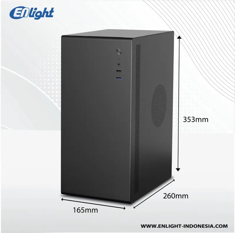 CASING ENLIGHT  EN-200 Mini ATX  PSU 300W  By Enlight 2