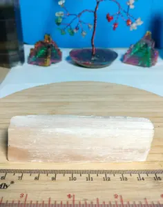 Natural Rough Peach / Orange Selenite Polish 90 grams (15)