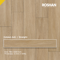 Gambar ROSHAN SPC FLOORING 180x1220 MM - GOLDEN ASH [ STRAIGHT ] dari Valentino Gress Kota Administrasi Jakarta Pusat 1 Tokopedia