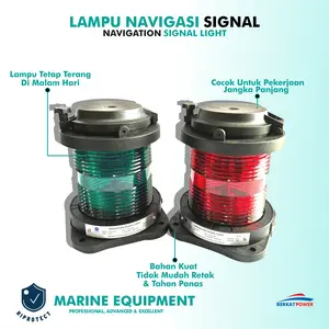 Lampu Navigasi Kapal Ukuran 4'' Hiprotec Type Cxh6-21p Single 360°