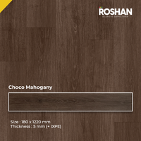 Gambar ROSHAN SPC FLOORING 180x1220 MM - CHOCO MAHOGANY [ STRAIGHT ] dari Valentino Gress Kota Administrasi Jakarta Pusat 1 Tokopedia