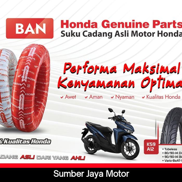 Gambar PAKET Ban Tubeless FEDERAL AHM HONDA 80/90-14 dan 90/90-14 Original dari Sumber Jaya Motocare Kota Administrasi Jakarta Barat Tokopedia