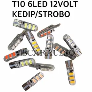 T10 6LED 12Volt Kedip/strobo