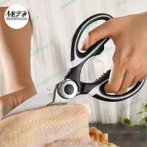 Gunting Dapur Multifungsi Pemotong Ayam Sayur Ikan Daging Stainless