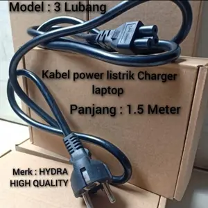 kabel power Adapter Charger laptop 3 Lubang