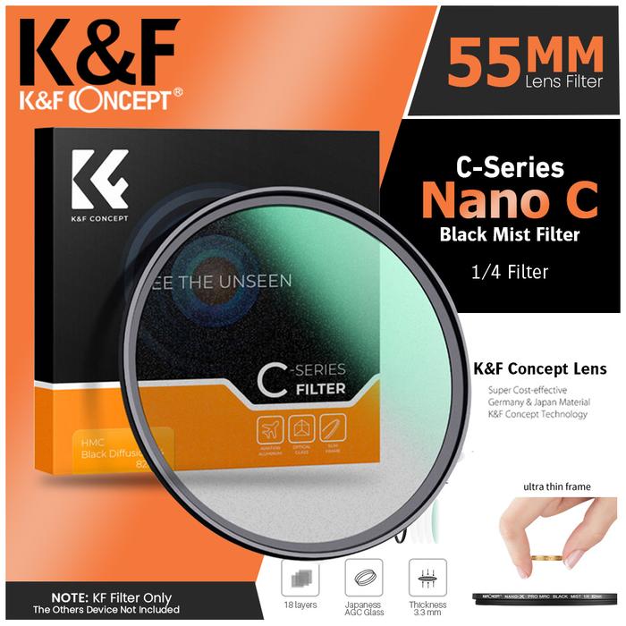 Gambar KNF Concept 55mm Lens Filter Nano-C Black Mist 1/4 Filter K&F Concept dari MACRO.id Kota Administrasi Jakarta Barat Tokopedia