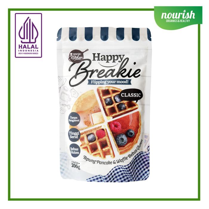 Gambar Happy Breakie Gluten Free Pancake & Waffle Mix - Classic 200gr dari Nourish Indonesia Jakarta Utara Kota Administrasi Jakarta Utara Tokopedia