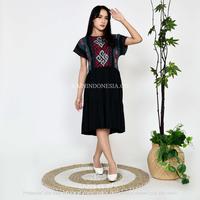 Gambar KI Dress Kinara Tenun Liora Hitam - Hitam, 4 dari KainIndonesiaco Kota Administrasi Jakarta Timur 1 Tokopedia