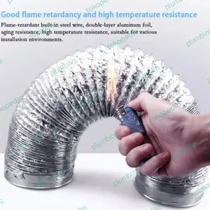 flexible ducting 4 inchi pipa exhaust cerobong asap 4"