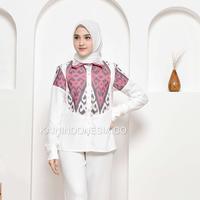 Gambar KI Kemeja Atasan Blouse Top Tenun Wanita Ciara Liora Pink - Hitam, 4 dari KainIndonesiaco Kota Administrasi Jakarta Timur 1 Tokopedia