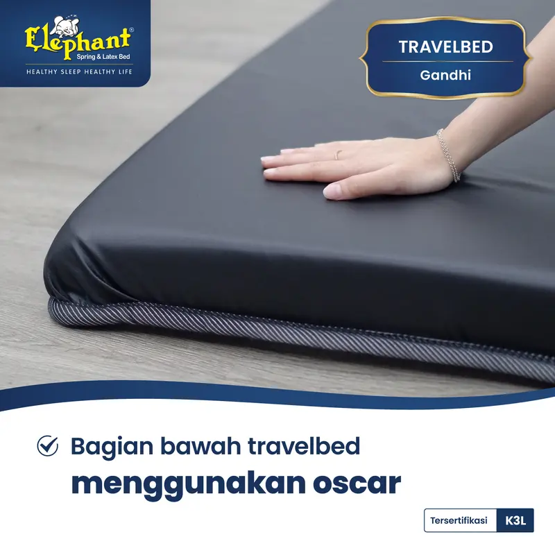 Kasur Gulung Lipat Lantai Travelbed Elephant Gandhi Tebal 8cm Uk 90cm 120cm 3