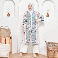 Gambar KI Outer Kimono Panjang Tenun Alesha Tosca - Abu-abu, 4 dari KainIndonesiaco Kota Administrasi Jakarta Timur 1 Tokopedia