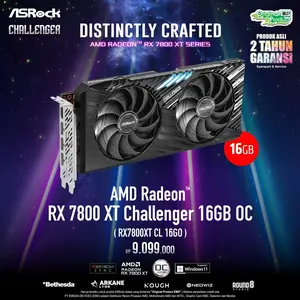 ASROCK AMD RADEON RX 7800 XT CHALLENGER OC 16GB GDDR6