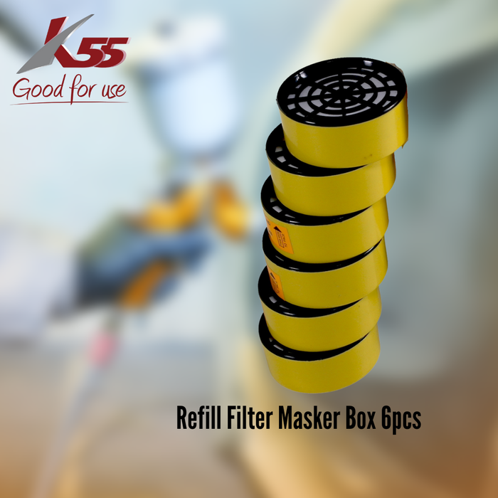 Gambar K55 Refill Filter Masker Respirator Paket 6pcs Industri Cat Kimia Asap dari MST TOOLS Kota Administrasi Jakarta Barat Tokopedia
