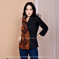 Gambar KI Blouse Vena Kia Coklat - Cokelat, 4 dari KainIndonesiaco Kota Administrasi Jakarta Timur 1 Tokopedia