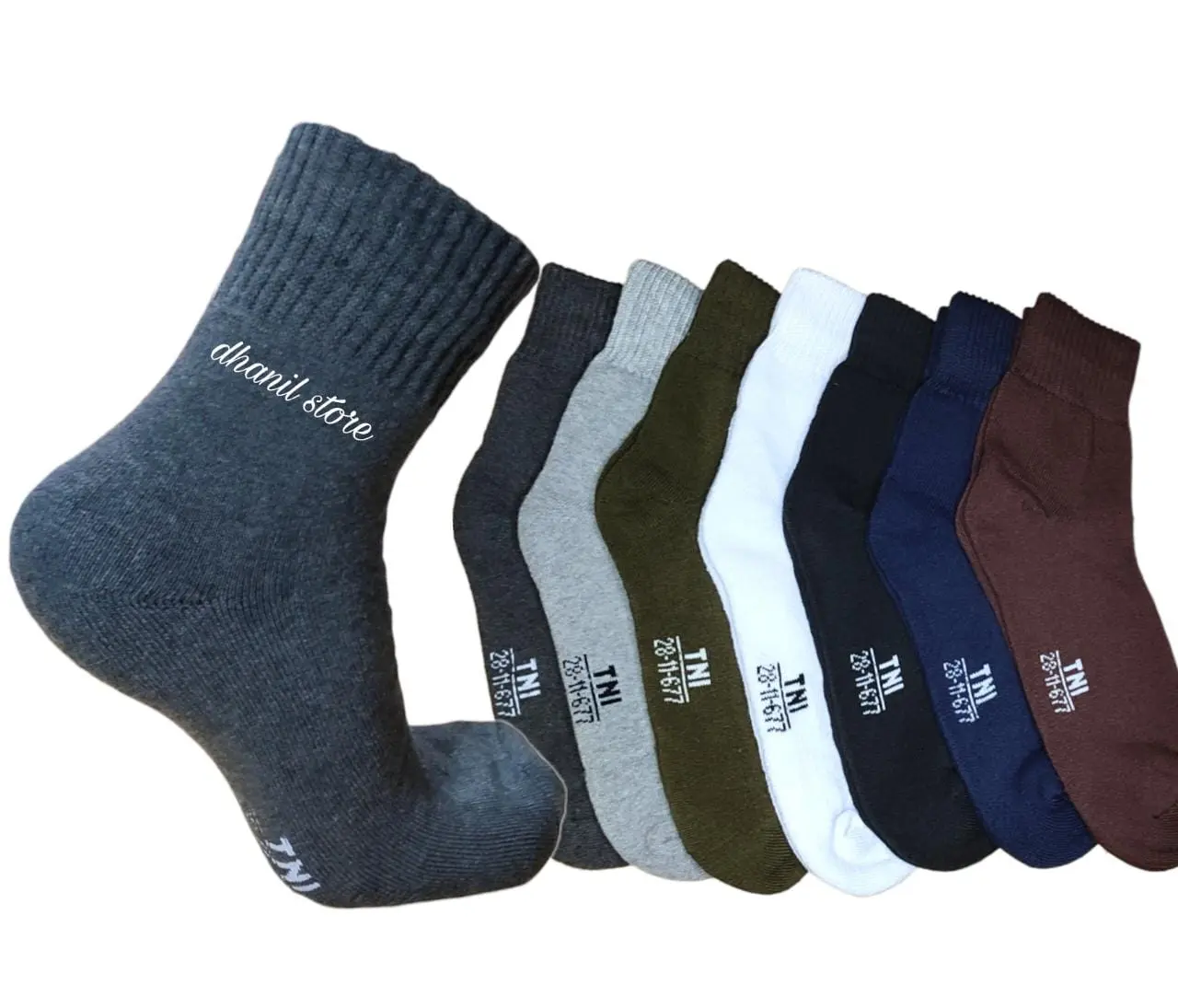 Kaos Kaki Pdl Super Tebal Pria Dewasa Pendek Polos Warna