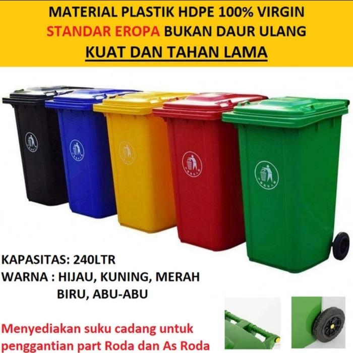 Gambar TEMPAT SAMPAH BESAR 240 LITER PLASTIK dari Indah fiberglass Kota Bogor Tokopedia