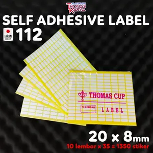 Label 112 | Stiker Undangan | Label THOMAS CUP | Label Tom and Jerry