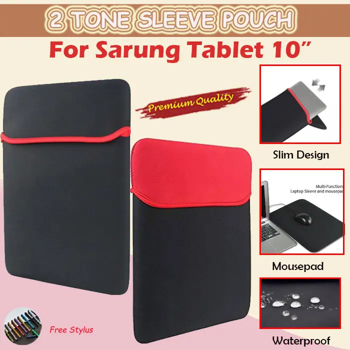 iPad 7 8 9 10 11  Sleeve Double Faced Tas Soft Case Pouch Protective