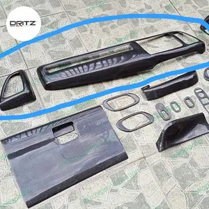 High Quality Asli Carbon Kevlar Cover Dashboard Kiri dan Panell AC kanan Honda HRV 2015 2021 aksesoris variasi karbon fibre real fiber interior 16 17 18 19 20