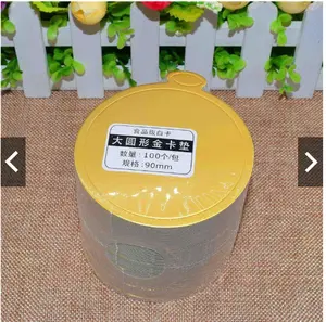 100pcs alas tatakan kue GOLD alas donut alas bulat 9cm